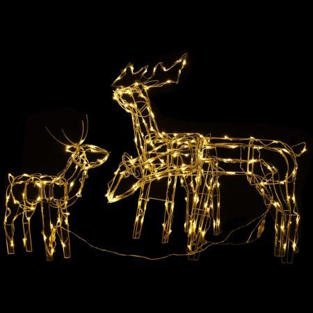 3 Piece Christmas Light Display Reindeers 229 LEDs