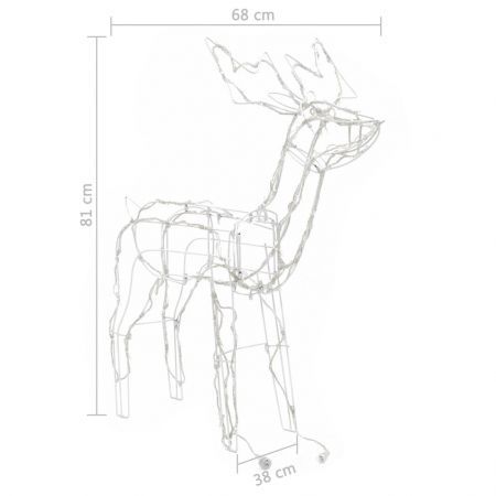 3 Piece Christmas Light Display Reindeers 229 LEDs