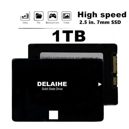 1TB High-speed Solid State Drive SSD 2.5 Inch SATA3, Compatible with Laptop and PC Desktops(Black)