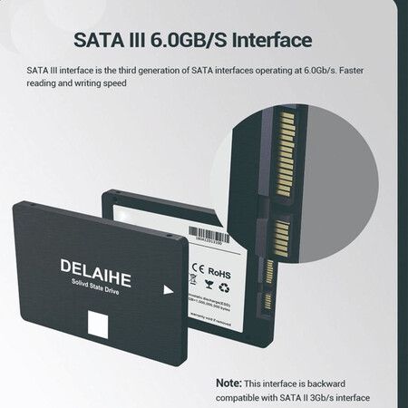 1TB High-speed Solid State Drive SSD 2.5 Inch SATA3, Compatible with Laptop and PC Desktops(Black)