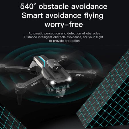 Triple-Camera Drone 4K HD Optical Flow Positioning 360° Obstacle Avoidance Foldable Quadcopter Wifi FPV 3 batteries