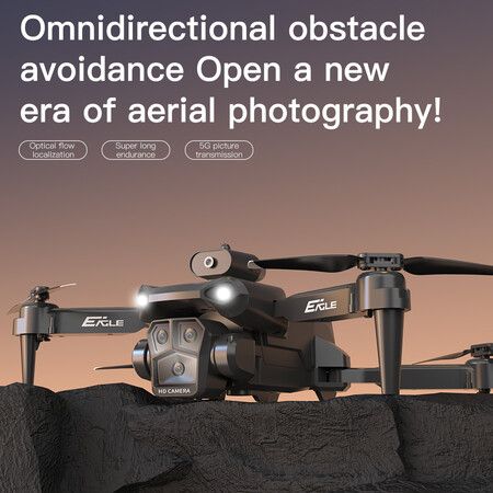 Triple-Camera Drone 4K HD Optical Flow Positioning 360° Obstacle Avoidance Foldable Quadcopter Wifi FPV 3 batteries