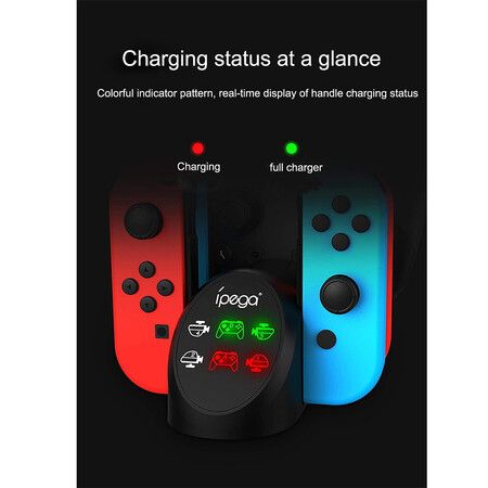 6 in 1 Charging Dock Stand Base for Nintend Switch JoyCon Pro with Switch JoyCon Small Handle PRO Game Controller Charger