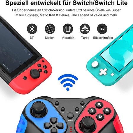 Switch Controller, Wireless Switch Pro Controller with Precise Motion Control for Switch/Lite/OLED Console