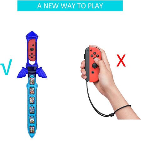 Switch Sword Accessory, Skyward Sword Accessories Compatible with Switch Sports Chambara (1 Pack)