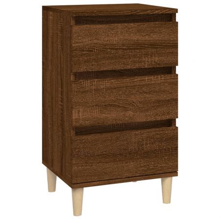 Bedside Cabinet Brown Oak 40x35x70 cm Engineered Wood