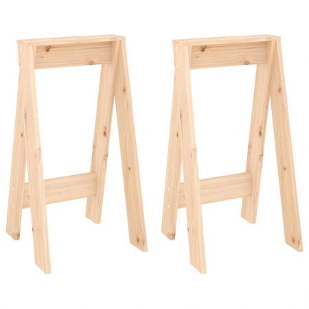 Stools 2 pcs 40x40x75 cm Solid Wood Pine