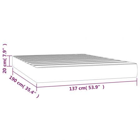 Pocket Spring Bed Mattress Black 137x190x20 cm Full Faux Leather