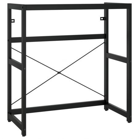 Bathroom Washbasin Frame Black 79x38x83 cm Iron