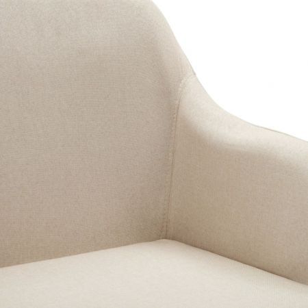 Swivel Office Chair Cream Fabric