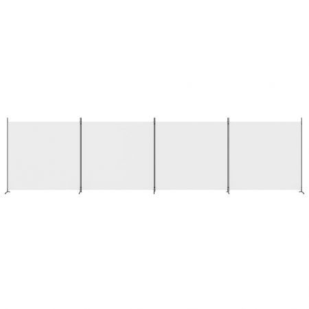 4-Panel Room Divider White 698x180 cm Fabric