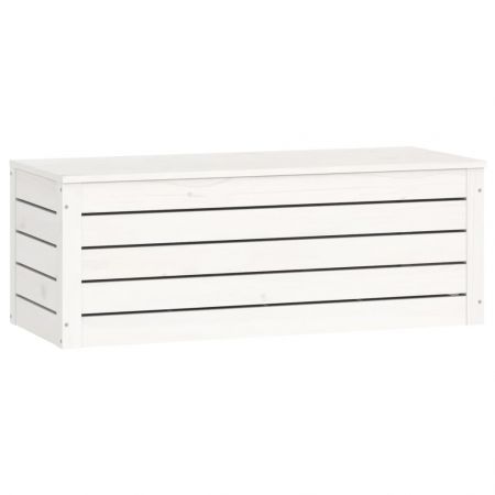 Storage Box White 89x36.5x33 cm Solid Wood Pine