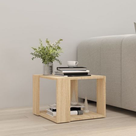 Coffee Table Sonoma Oak 40x40x30 cm Engineered Wood