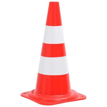 Reflective Traffic Cones 20 pcs Red and White 50 cm