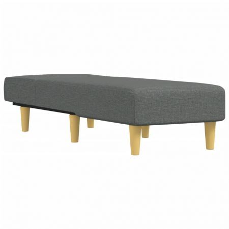 Chaise Longue Dark Grey Fabric