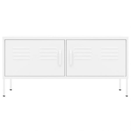 TV Cabinet White 105x35x50 cm Steel