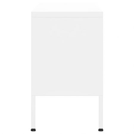 TV Cabinet White 105x35x50 cm Steel