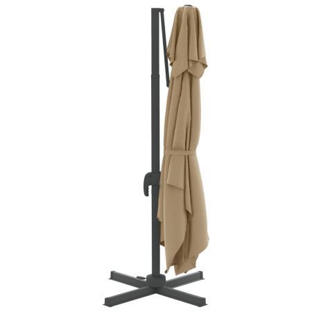 Double Top Cantilever Umbrella Taupe 400x300 cm