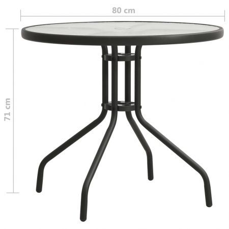 Bistro Table Anthracite Ø80x71 cm Steel