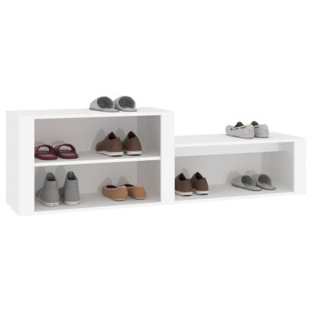 Shoe Cabinet White 150x35x45 cm Engineered Wood