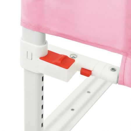 Toddler Safety Bed Rail Pink 200x25 cm Fabric