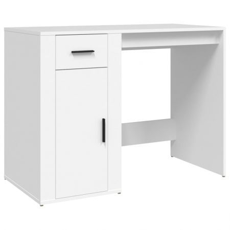 Desk White 100x49x75 cm Engineered Wood