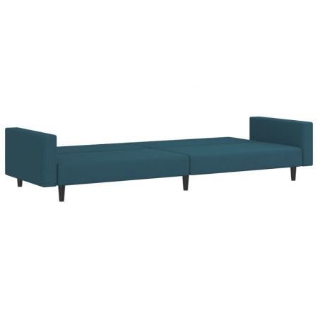 2-Seater Sofa Bed Blue Velvet