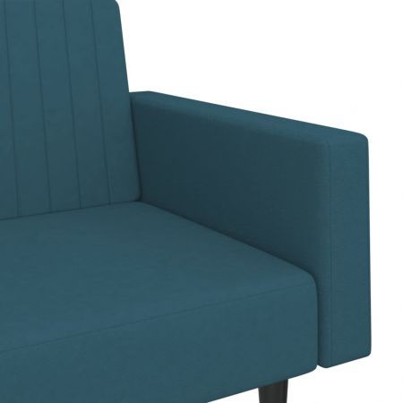 2-Seater Sofa Bed Blue Velvet