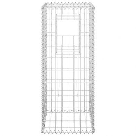 Gabion Basket Posts 2 pcs 40x40x100 cm Iron