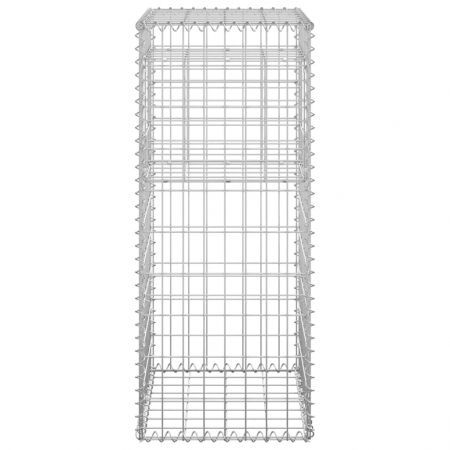 Gabion Basket Posts 2 pcs 40x40x100 cm Iron