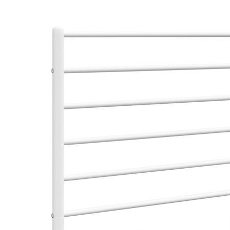 Metal Headboard White 90 cm