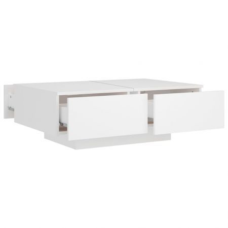 Coffee Table White 90x60x31 cm Engineered Wood