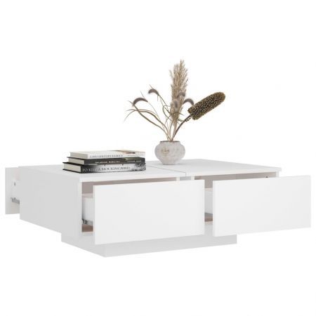 Coffee Table White 90x60x31 cm Engineered Wood