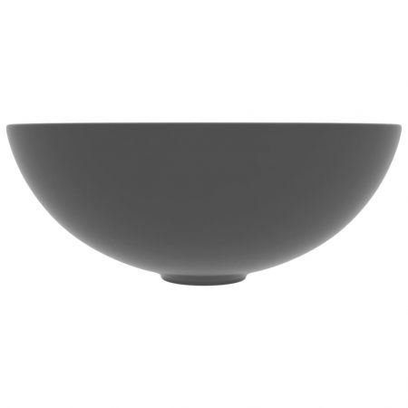 Bathroom Sink Ceramic Dark Grey Round