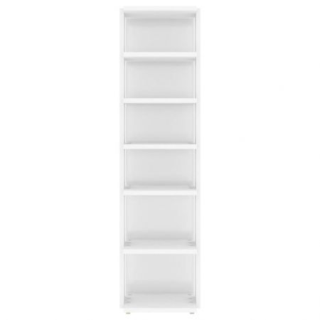 Shoe Cabinets 2 pcs High Gloss White 27.5x27x102 cm