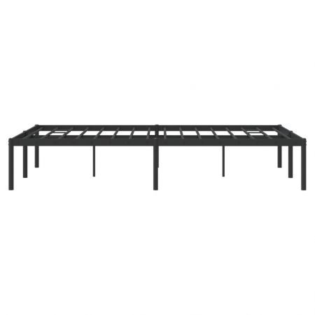 Metal Bed Frame Black 137x187 cm Double