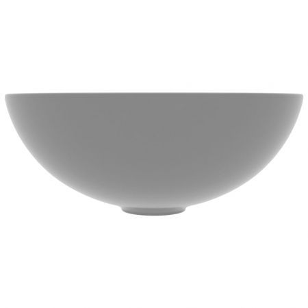 Bathroom Sink Ceramic Light Grey Round