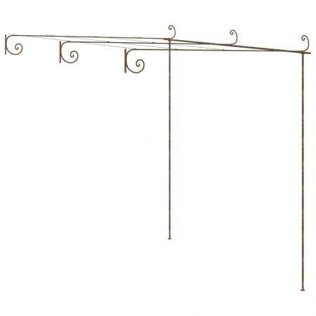 Garden Pergola Antique Brown 3x3x2.5 m Iron