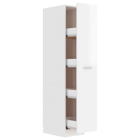 Apothecary Cabinet High Gloss White 30x42.5x150 cm Engineered Wood