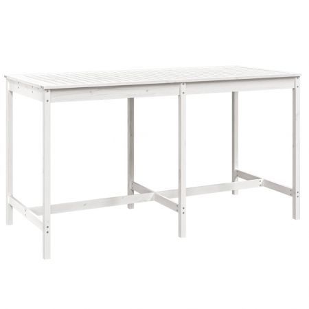 Garden Table White 203.5x90x110 cm Solid Wood Pine