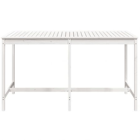 Garden Table White 203.5x90x110 cm Solid Wood Pine