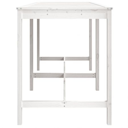 Garden Table White 203.5x90x110 cm Solid Wood Pine