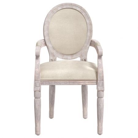 Dining Chair Beige 54x56x96.5 cm linen