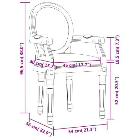 Dining Chair Beige 54x56x96.5 cm linen