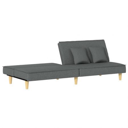 Sofa Bed Dark Grey Fabric