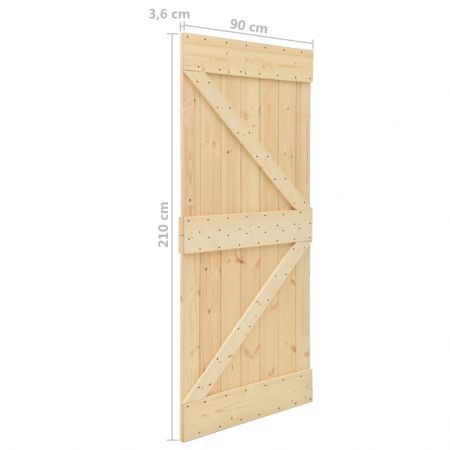 Door 90x210 cm Solid Pine Wood