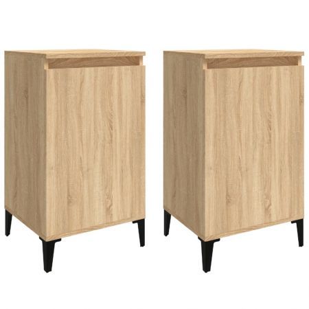 Bedside Cabinets 2 pcs Sonoma Oak 40x35x70 cm Engineered Wood