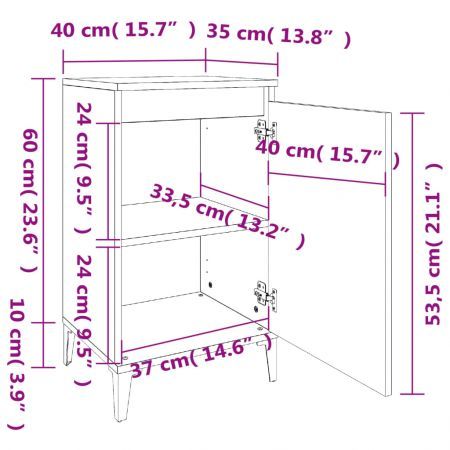 Bedside Cabinets 2 pcs Sonoma Oak 40x35x70 cm Engineered Wood