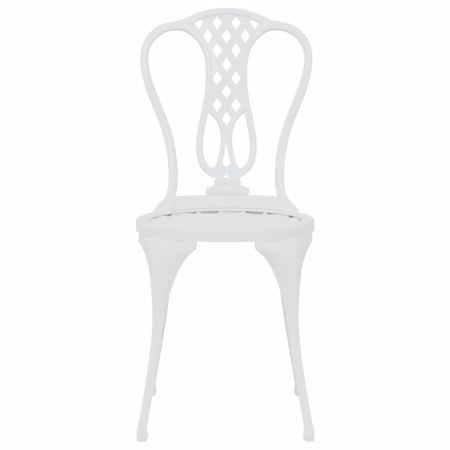 3 Piece Bistro Set Cast Aluminium White