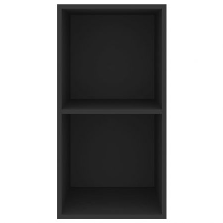 Wall-mounted TV Cabinet Black 37x37x72 cm Engineered Wood